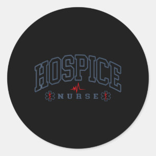 Funny Hospice Nurse Doctor Graduation Medical Classic Round Sticker
