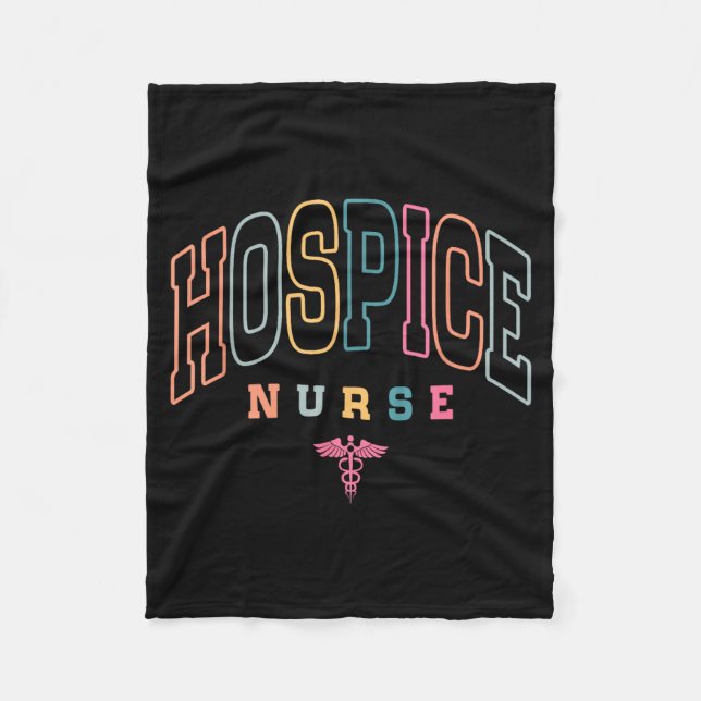 Funny Hospice Nurse Doctor Graduation Medical Nurs Fleece Blanket (Front)