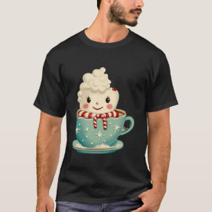 Funny Hot Chocolate Christmas Cup and Marshmallows T-Shirt