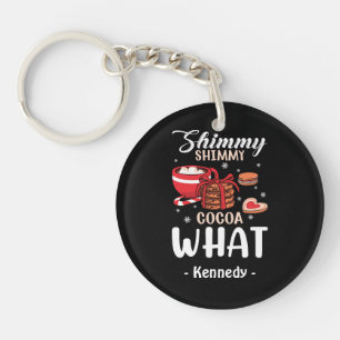 Funny Hot Chocolate & Cookie Winter Key Ring