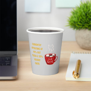 Funny Hot Cocoa & Holiday Cheer Festive Christmas Paper Cups