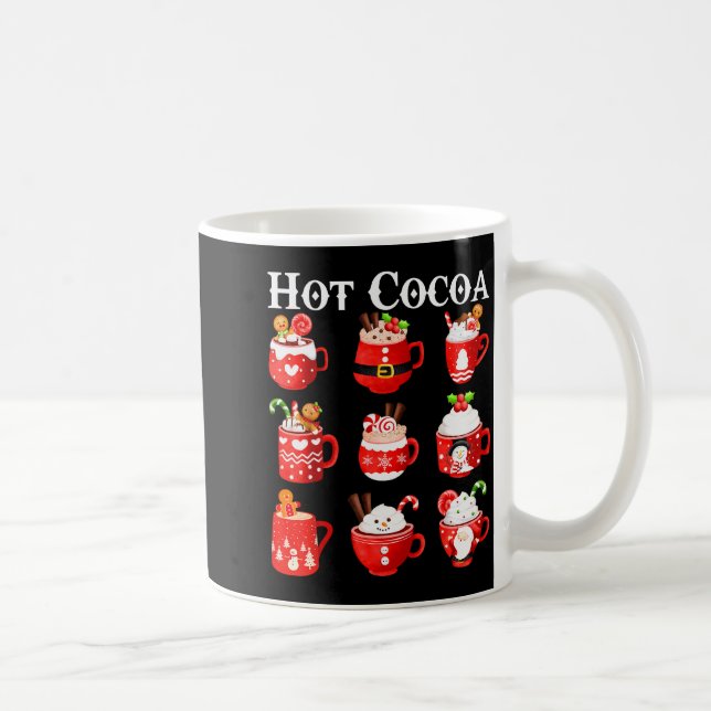 Funny Hot Cocoa Santa Elf C Merry Christmas Pajama Coffee Mug (Right)