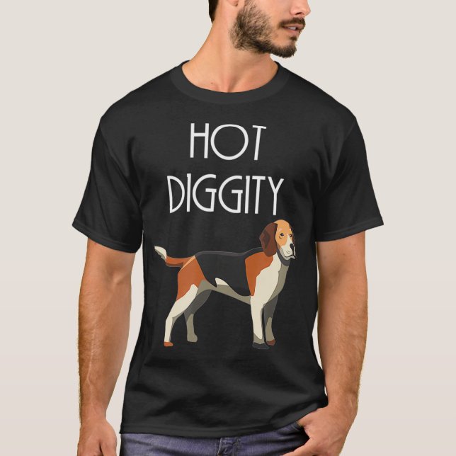 Funny Hot Diggity Dog T   Dog Lover Tee (Front)