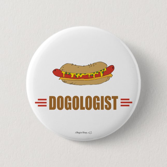 Funny Hot Dog 6 Cm Round Badge (Front)