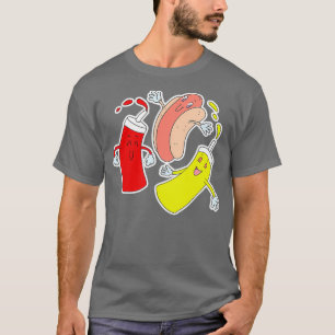 Funny Hot Dog and friends Design I Ketchup T-Shirt