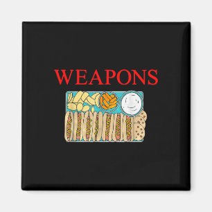 Funny Hot Dog And Snack Retro Vintage - Weapons Magnet
