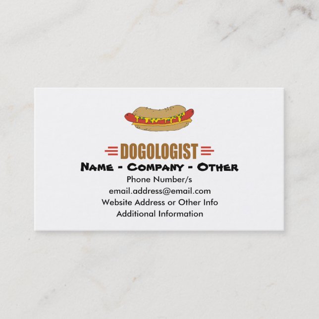 Funny Hot Dog Business Card (Front)