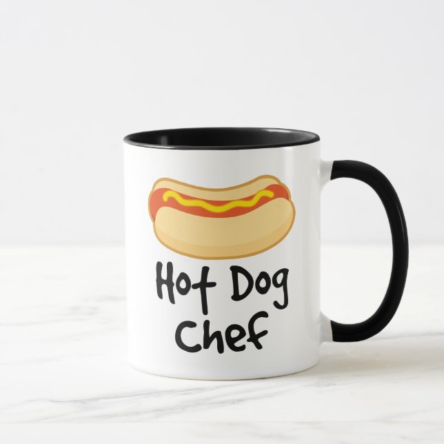 Funny Hot Dog Chef Cooking Gift Mug (Right)