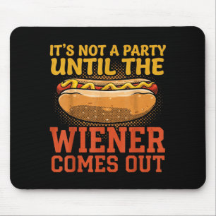 Funny Hot Dog Design For Men Women Hotdog Stand Ga Mouse Pad