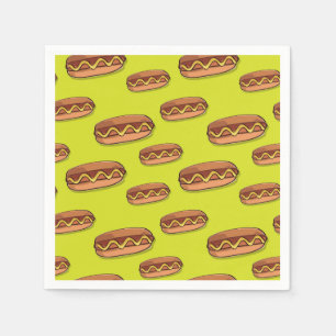 Funny Hot Dog Food Design Napkin