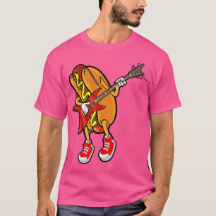 Funny Hot Dog Guitar Player T-Shirt