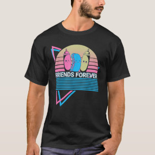 Funny Hot Dog Hotdog Retro Friends Forever T-Shirt