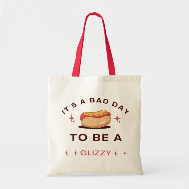 Funny Hot Dog Tote Bag (Front)