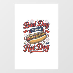 Funny Hot Dog Vintage Patriotic Food Shirt Design_