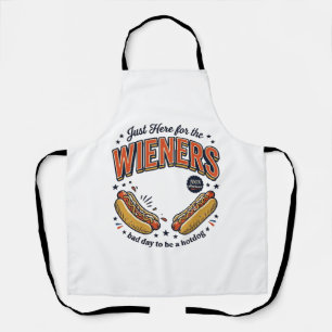 Funny Hot Dog Wiener Vintage Shirt Design_1 Apron