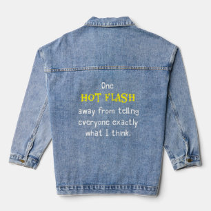 Funny Hot Flash Menopause Hormone Humour Joke Hila Denim Jacket