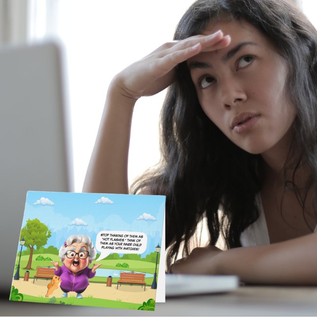 Funny Hot Flashes Birthday Card (Creator Uploaded)