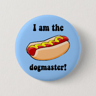 Funny hotdog 6 cm round badge