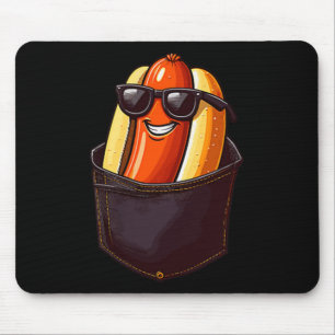 Funny Hotdog In A Pocket Sungles Food Hot Dogs Lov Mouse Pad