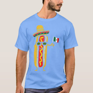 Funny Hotdog Mexican Flag  Cinco De Mayo Mexican F T-Shirt