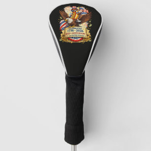 Funny Hotdog Riding Eagle 250th Anniversary USA Golf Head Cover