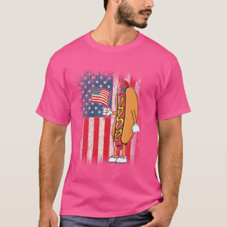 Funny Hotdog Sunglasses American Flag USA Funny 4t T-Shirt
