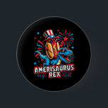 Funny Hotdog T Rex Dinosaur 4th Of July Amerisauru 6 Cm Round Badge<br><div class="desc">Funny Hotdog T Rex Dinosaur 4th Of July Amerisaurus</div>