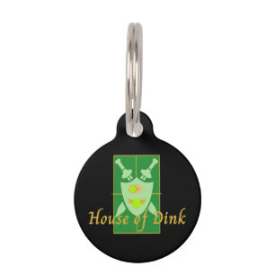 Funny House of Dink Pickleball Crest Personalized Pet Tag