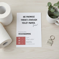 Funny Housewarming Invitation • Toilet Paper Quote