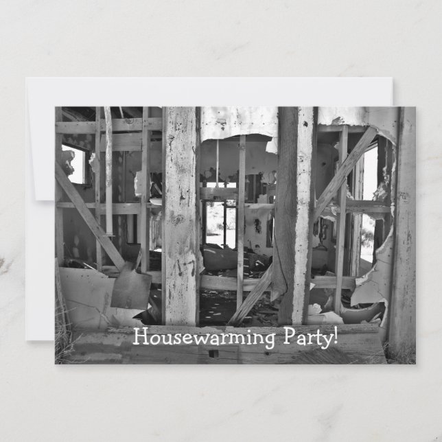Funny housewarming party invitation (Front)