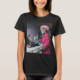 Funny Housewife Cat Meme Gen Z Brainrot T-Shirt