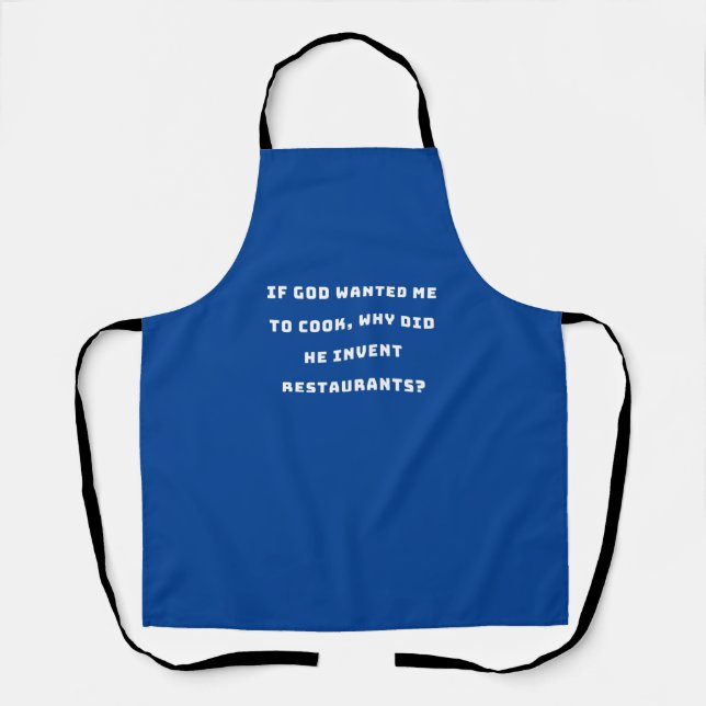 Funny Housewife Quote, I Hate Cooking Funny Apron (Front)