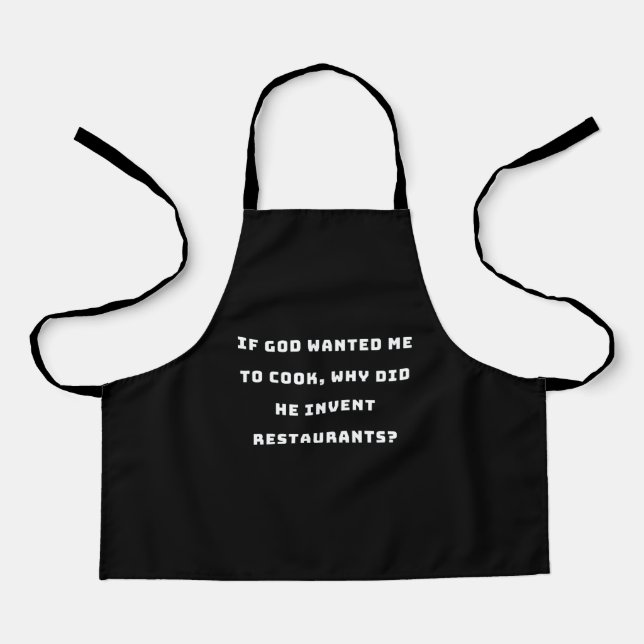 Funny Housewife Quote, I Hate Cooking Funny Apron (Front)