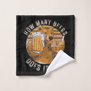 Funny How Many Beers Does It Take Wash Cloth