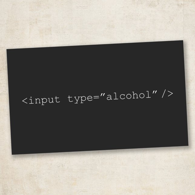 Funny HTML Input Alcohol - Programmer Humour Rectangular Sticker (Creator Uploaded)