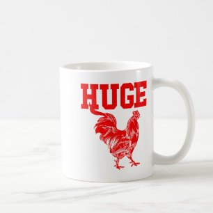Funny Huge Mens Rooster Graphic Coffee Mug