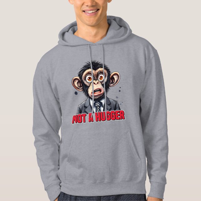 Funny hugger gorilla word art  hoodie (Front)