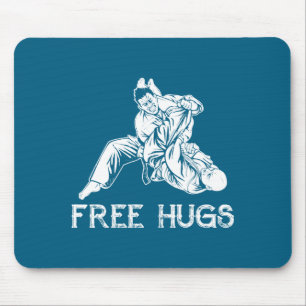 Funny Hugs Brazilian Jiu Jitsu Mma Bjj Mouse Pad