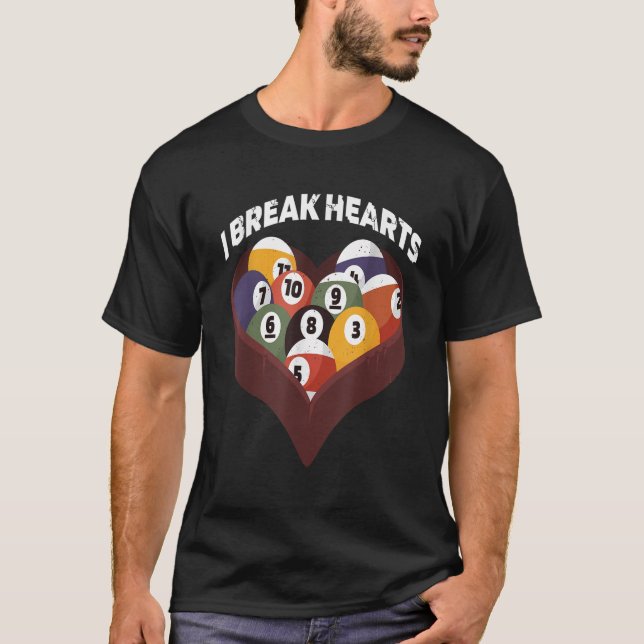 Funny Human Billiards Evolution 8 Ball Pool Cue St T-Shirt (Front)