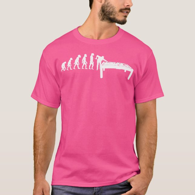 Funny Human Billiards Evolution 8 Ball Pool Cue St T-Shirt (Front)