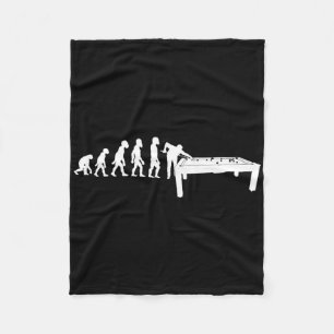 Funny Human Billiards Evolution 8 Ll Pool Cue Stic Fleece Blanket