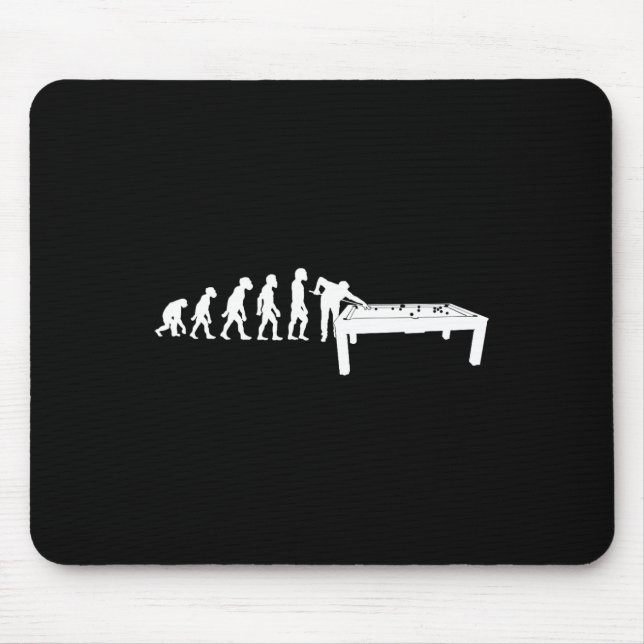 Funny Human Billiards Evolution 8 Ll Pool Cue Stic Mouse Pad (Front)