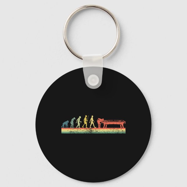 Funny Human Billiards Evolution 8 Ll Pool Player  Key Ring (Front)