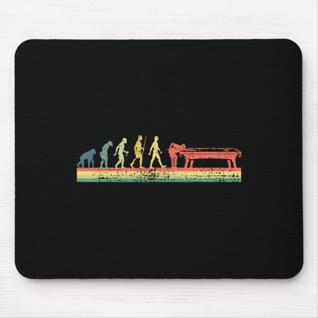 Funny Human Billiards Evolution 8 Ll Pool Player  Mouse Pad (Front)