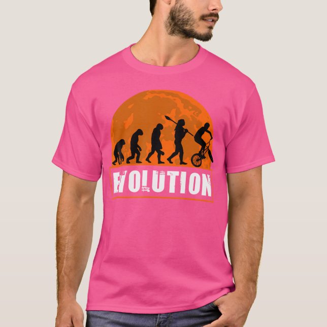 Funny Human Bmx Evolution Funny Bmx Evolution T-Shirt (Front)