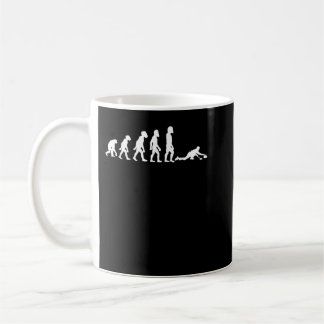 Funny Human Curling Evolution Stone Rocks Curler B Coffee Mug