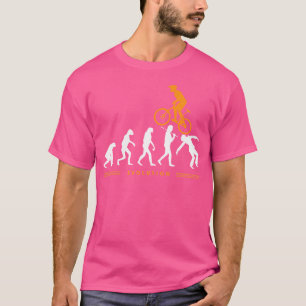 Funny Human Evolution Mountain Bike Bmx Mtb T-Shirt