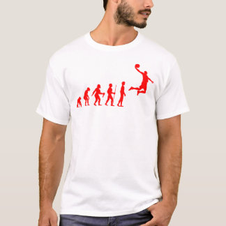 Funny Human Evolution to Basketball Player Dunk T-Shirt