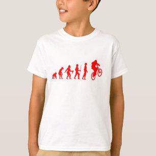 Funny Human Evolution to Mountain Biker Jump T-Shirt
