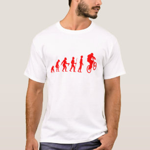 Funny Human Evolution to Mountain Biker Jump T-Shirt